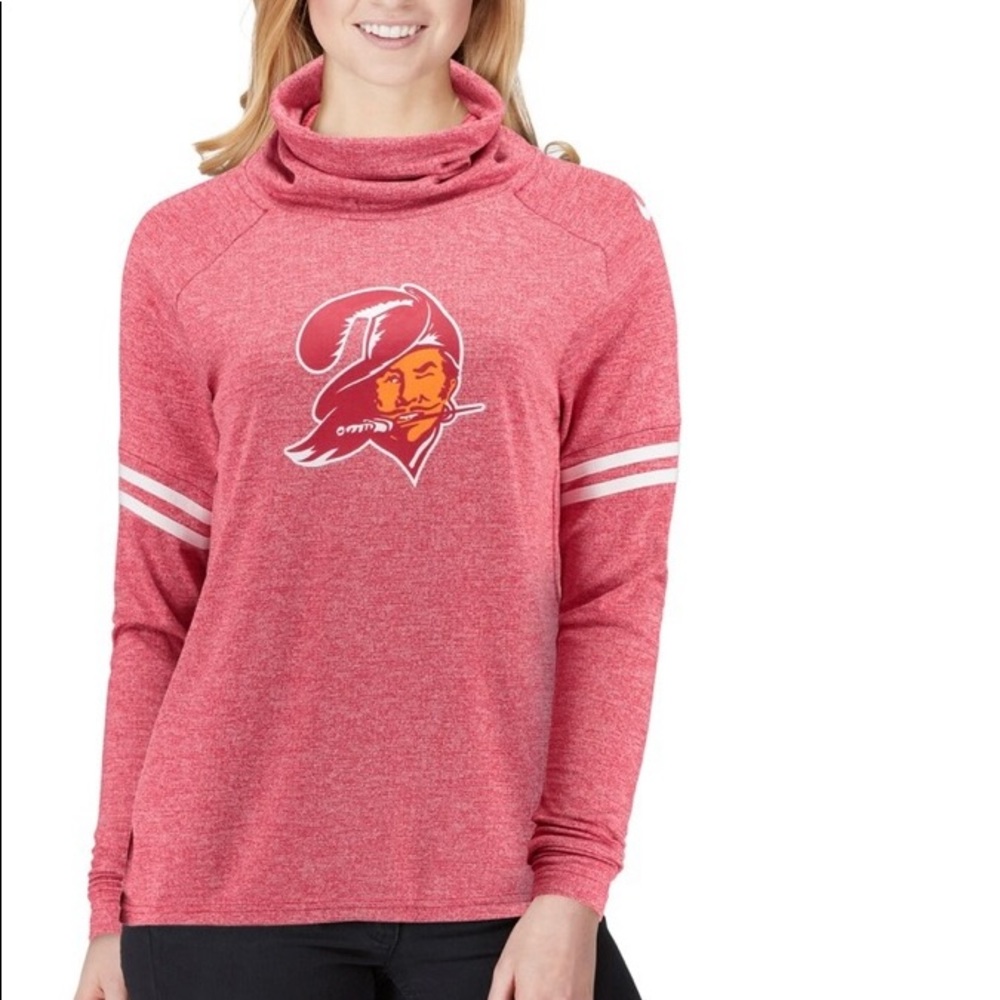 Sold out Nike Red Tampa Bay Bucs Historic Marks Long Sleeve Tri-Blend Funnel